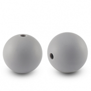 Abalorios de silicona 15mm Gris