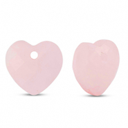 Colgante de piedra natural Vidrio coraz&oacute;n Rosa