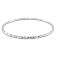 Pulseras Acero Inox retorcido Plateado