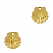 Colgantes Acero Inox concha Dorado