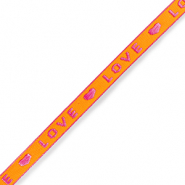 Cinta con texto "love" Rosa-naranja ne&oacute;n