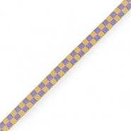 Cinta con texto cubitos Amarillo-morado