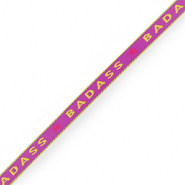 Cinta con texto "badass" Morado