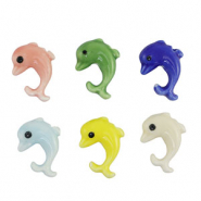 Abalorios de cer&aacute;mica delf&iacute;n Multicolor