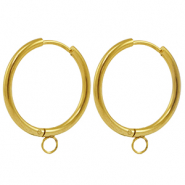 Pendientes Acero Inox criolla 22mm Dorado