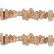 Abalorios chips Piedra de Sol Beige-rosa claro