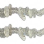 Abalorios chips Gris transparente