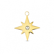 Colgantes Acero Inox estrella Dorado