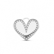 Colgantes Acero Inox coraz&oacute;n Plateado