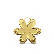 Colgantes Acero Inox flor Dorado
