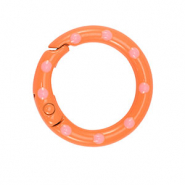 Fornituras coloridas anilla de llavero Naranja-rosa