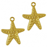 Colgantes Acero Inox estrella de mar Dorado