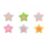 Abalorios acrílicos estrella Multicolor