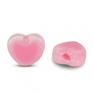Abalorios acrílicos corazón Rosa