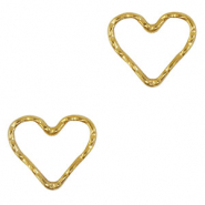 Colgantes/entrepieza Acero Inox coraz&oacute;n Oro