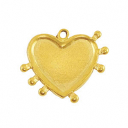 Colgantes Acero Inox coraz&oacute;n Oro