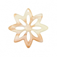 Colgantes de resina flor Naranja cobrizo