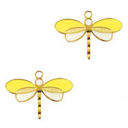 Colgantes Acero Inox lib&eacute;lula Dorado-amarillo