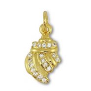 Metal TQ lat&oacute;n colgante concha Dorado