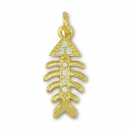 Metal TQ lat&oacute;n colgante espina de pescado Dorado