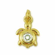Metal TQ lat&oacute;n colgante tortuga Dorado