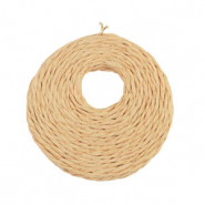 Colgantes Rafia 53mm Durazno claro