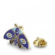 Pins mariposa nocturna Azul-dorado