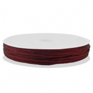 Hilo macram&eacute; trenzado 1mm Burdeos met&aacute;lico