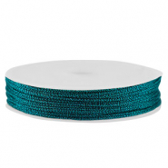 Hilo macram&eacute; trenzado 0,8mm Verde azulado met&aacute;lico