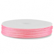 Hilo macram&eacute; trenzado 0,8mm Rosado met&aacute;lico