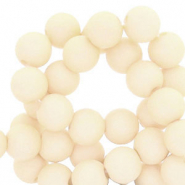 Abalorios acr&iacute;licos 6 mm Blanco vainilla