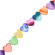 Abalorios conchas corazón Multicolor