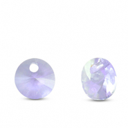 Colgantes de cristal redondos P&uacute;rpura claro