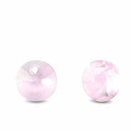 Colgantes de cristal redondos Rosa claro