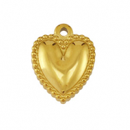 Colgantes Acero Inox coraz&oacute;n Dorado