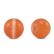 Abalorios de cristal 6 mm Ojo de gato Naranja