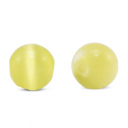 Abalorios de cristal 6 mm Ojo de gato Amarillo