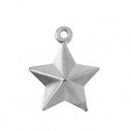 Colgantes Acero Inox estrella Plateado