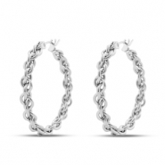 Pendientes Acero Inox criolla Plateado