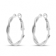 Pendientes Acero Inox criolla Plateado