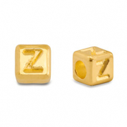 Abalorios letras met&aacute;licos DQ Z Dorado (sin n&iacute;quel)
