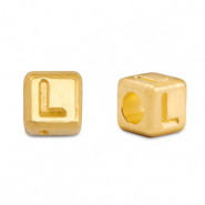 Abalorios letras met&aacute;licos DQ L Dorado (sin n&iacute;quel)