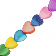 Abalorios conchas coraz&oacute;n Multicolor