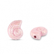 Abalorios de cer&aacute;mica griega DQ conchas Rosa beb&eacute;