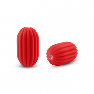 Abalorios acr&iacute;licos &oacute;valo Rojo