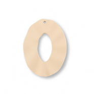 Colgantes acr&iacute;licos &oacute;valo Beige oscuro
