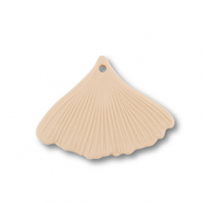 Colgantes acr&iacute;licos hoja Beige oscuro