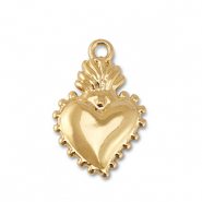 colgantes met&aacute;licos coraz&oacute;n Dorado