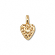 colgantes met&aacute;licos coraz&oacute;n Dorado