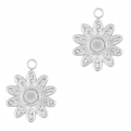 Colgantes Acero Inox girasol Plata